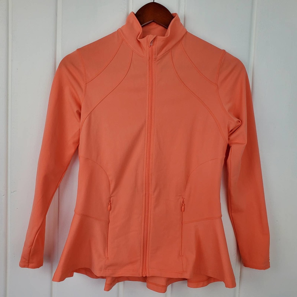 Coolibar Diamond Cove Swim Jacket UPF 50 Peplum Performance Womens XXS - Picture 2 of 10